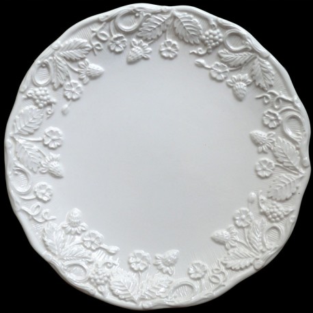 Assiette à dessert blanc cassé uni "George Sand"