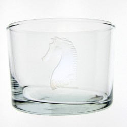 Verre droit bas Hippocampe 120 ml H 6 cm D 8,5 cm