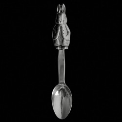 Cuillère en métal argenté Lapin Grimm