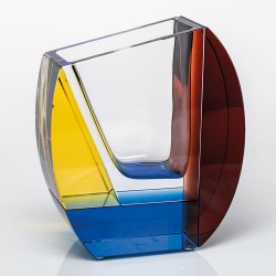Mondrian crystal vase