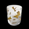 Verre à whisky insectes cristal gravé rehaussé d'or fin