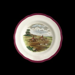 Copeland Herings hunting scene bread plate