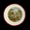 Assiette à dessert en faience, chasse d'après Herring