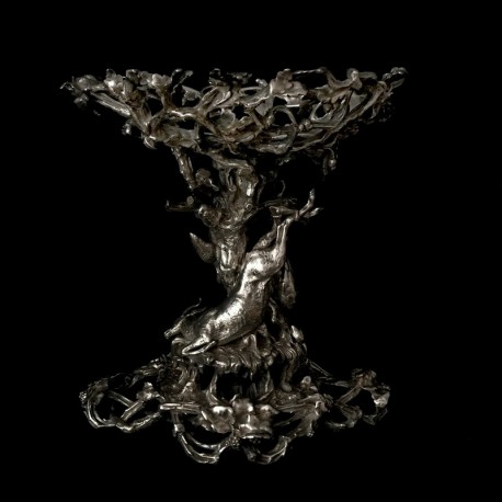 Coupe en métal argenté vieux Christofle circa 1860