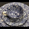 Tasse ronde et sous-tasse dentelée terre mêlée collection Bleu forme disque et dentelé