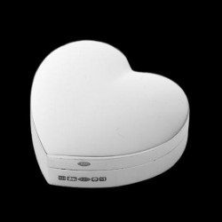 Boite à pilule forme coeur 1,2 x 4,2 cm x 3,8 cm argent