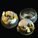 Round box with lid Butterflies on twig
