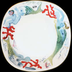 service109 pièces n°577/1000 signé Dali 1978 porcelaine Schirnding Bavaria dans coffre cuir