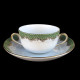 Tasse à bouillon et sous-tasse Herend Ecailles vertes