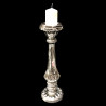Bougeoir en verre mercurisé hauteur 42 cm