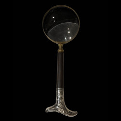 Wood and silver magnifying glass