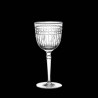 Verre à vin rouge taillé et platine Ermione