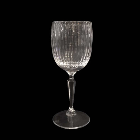 Verre à eau en cristal côtelé