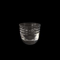 Verre bas en cristal décor biseaux