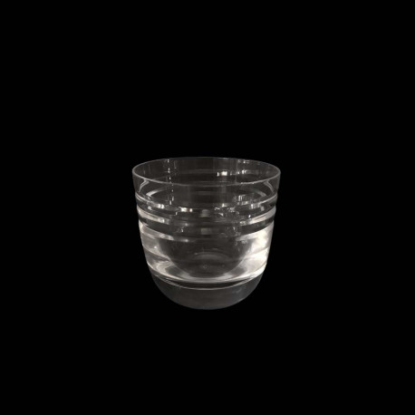 Verre bas en cristal décor biseaux