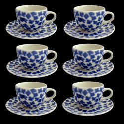 Lot de 6 tasses à thé Bueflowers