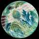 Assiette à asperge faience artichaut relief
