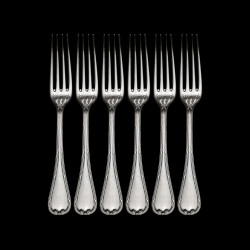 Set of 6 vintage Christofle Rubans entremets forks