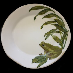 Assiette dessert faience Grenouille