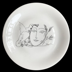 Assiette Limoges Pablo Picasso (1881-1973) "E.C.P.L.P. D24 cm