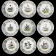 12 Assiettes chevaux Creil et Montereau XIXe siècle
