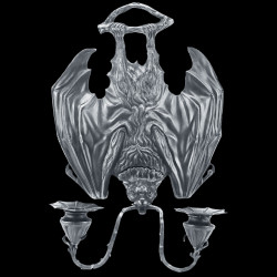 Appliques chauve souris laiton 2 bougies Art Nouveau XIXe H 35 cm