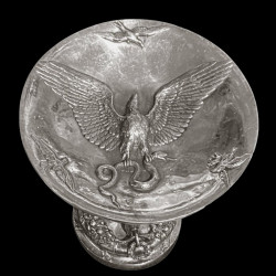 Fratin coupe en bronze XIXème 16×16,5×16,5 cm