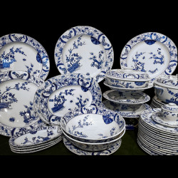 "Japon" or "Monet" 109 pieces - Service by Creil & Montereau