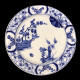 Creil et Montereau modèle Japon XIXe assiette table faience 23 cm