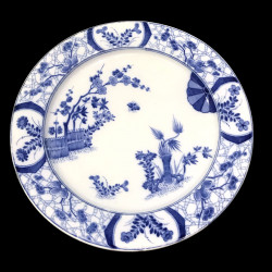Plat rond faience Creil Japon XIXe D 31cm