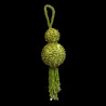 Pompon vert perlé 25 cm