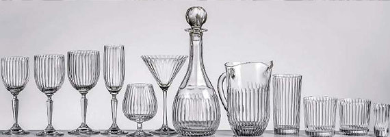 Figaro Ribbed Crystal Glasses